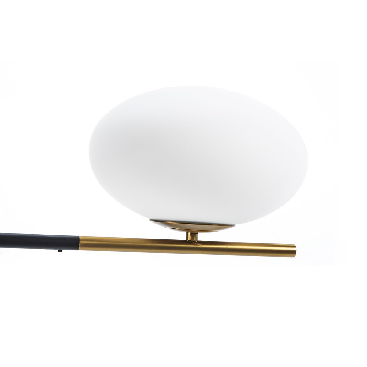 LAMPARA DE TECHO 94X94X100 CRISTAL BLANCO/METAL DORADO/NEGRO