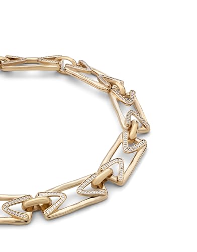 UNO de 50 Collar bañado en oro 18k con eslabones rectangulares