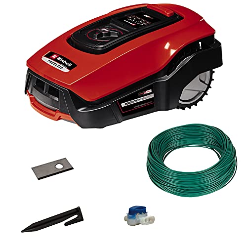 Einhell FREELEXO 450 BT SOLO Cortacésped robotizada Power X-Change (ion de litio, 18 V, 450 m2, recortador multizona, Bluetooth App, con accesorios de instalación, sin batería)