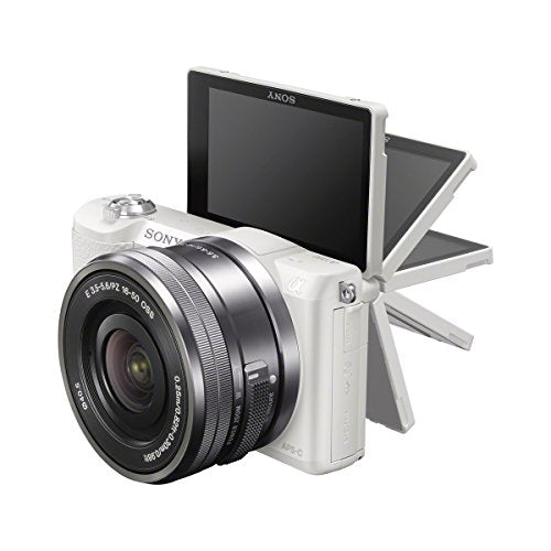 Sony ILCE-5100 - Cámara EVIL de 24.7 Mp ( pantalla 3", estabilizador óptico, vídeo Full HD ), color blanco - Kit cuerpo cámara con objetivo E PZ 16-50 mm f/3.5-5.6