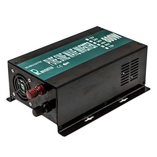WZRELB Pantalla LED Duradera de Potencia Completa de 800 W, inversor Solar de Onda sinusoidal Pura de 12 V CC a 120 Vac (RBP80012B1)