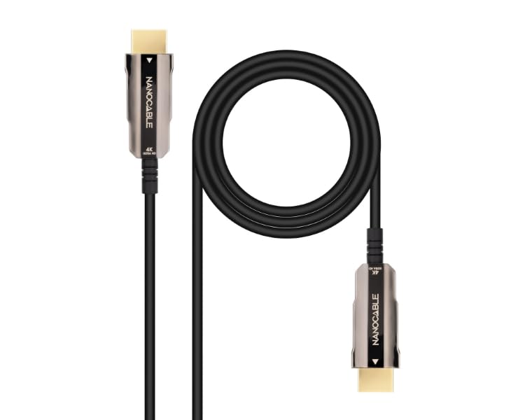 Watio Wave Cable HDMI - cable HDMI v2.0 AOC 4K de 50 m, tipo A/M-A/M, alta velocidad y calidad de imagen. Ideal para conexiones de video y audio.*