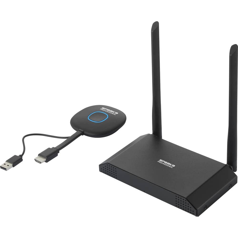 SPEAKA PROFESSIONAL SP-VShare - Sistema de presentación inalámbrico 4K UHD (50 m, 2,4 GHz, 5,8 GHz, 3840 x 2160 Pixel Mu