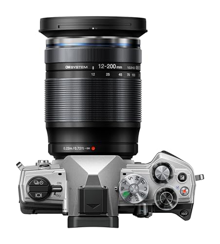 OM SYSTEM Objetivo M.Zuiko Digital ED 12-200 mm F3.5-6.3, Zoom estándar, Adecuado para Todas Las cámaras MFT (Modelos Olympus OM-D & Pen, Serie G de Panasonic), Negro