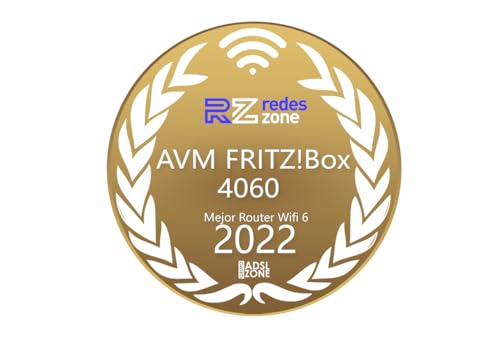 Fritz!Box 4060 International - Router Wi-Fi 6, Tribanda con hasta 6 Gbps, Mesh, 4 x LAN Gigabit, 1 x USB 3.0, Interfaz en Español