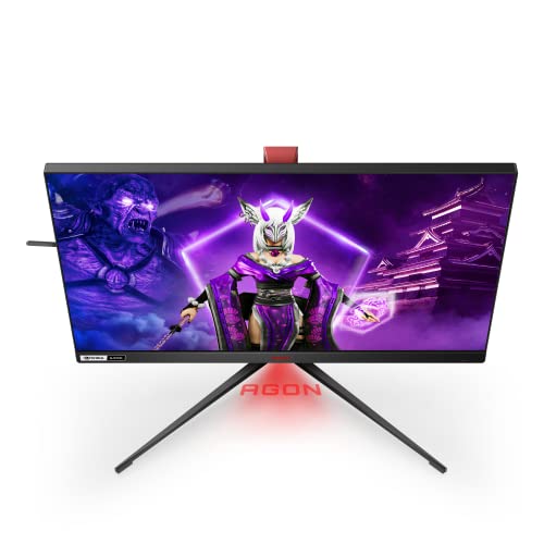 AOC Monitor Agon Gaming AG254FG - 24 pulgadas Full HD, 360 Hz, 1ms, IPS, G-Sync Nvidia Reflex, HDR 400, Ajuste de Altura, (1920x1080, 400 CD/m², HDMI 2.0/DP 1.4/USB 3.2), Negro