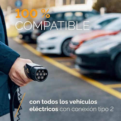 smart Juice Juice Booster 2 Starter Set, Mobile Wallbox 22kW Sin Instalación, Cargador Coche Eléctrico con Cable Tipo 2, Ligero e Impermeable IP67, Incluye Adaptador CEE32, Azul 1 Fase
