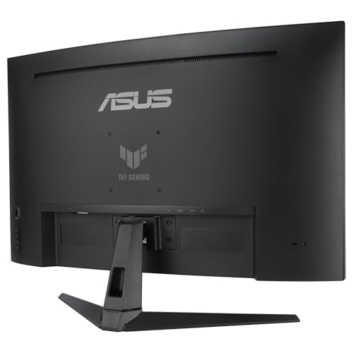 ASUS TUF Gaming VG32WQ3B Monitor Gaming QHD de 31.5 Pulgadas, Curvo, 180 Hz, ELMB, FreeSync, Tiempo de Respuesta de 0.5 ms, 90% DCI-P3, HDR, DisplayWidget Center