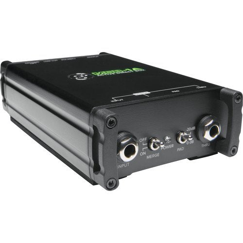 MACKIE MDB-1A caja de inyección directa (DI) activa con corte de graves, polaridad, Ground Lift, atenuador de -20 dB y Merge