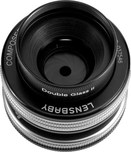 LensBaby - Composer Pro II con Doble Cristal II para Canon RF - Versión Mejorada - Compatible con Todos los Objetivos Optic Swap Actuales y anteriores - Diafragma Ajustable manualmente
