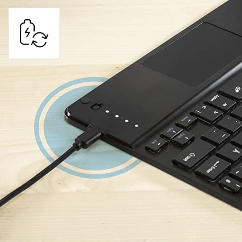 Hama Funda con Teclado para iPad Air de 13" 2024 (Teclado Bluetooth con Panel táctil, función Atril, Funda magnética, Funda para Tablet para Apple iPad Air de 13 Pulgadas, Teclado extraíble), Color