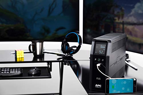 APC – Back UPS PRO by Schneider Electric - BR1200SI - UPS 1200VA (8 salidas IEC, Interfaz LCD, salida de onda senoidal pura)