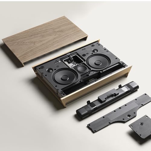 Bang & Olufsen Beosound Level Altavoz Inalámbrico Bluetooth Portátil y WiFi, El Primer Altavoz Certificado de Diseño Regenerativo Cradle to Cradle, IP54, Hasta 16 Horas de Batería Gold Tone/Wood