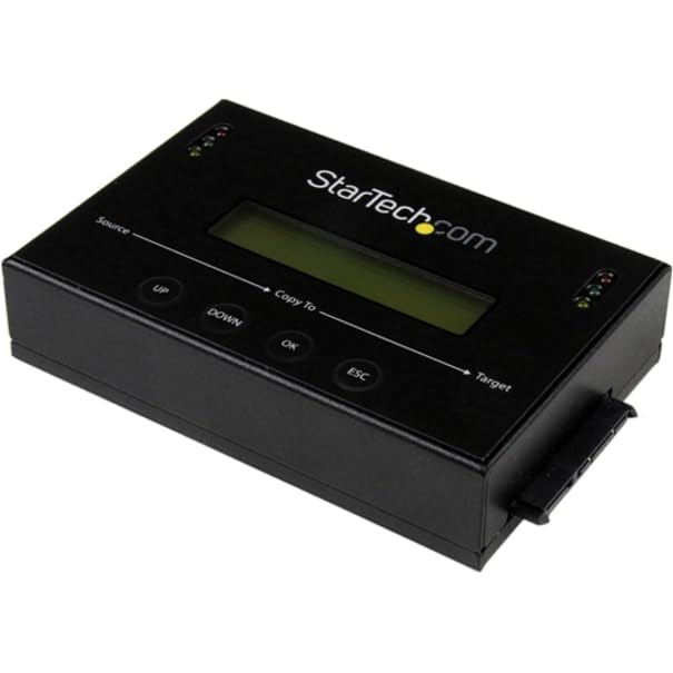 StarTech.com Clonador y Borrador Autónomo 1:1 para Discos Duros SSDs SATA, con Pantalla LCD, TAA, Independiente del Sistema Operativo (SATDUP11)
