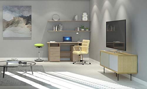 La Silla Española Tenerife Silla con Ruedas, Poliéster, Beige, 59x54x101 cm