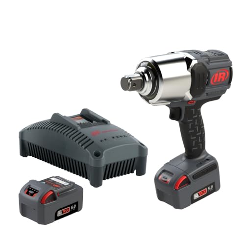 Ingersoll-Rand W8191-K2-EU Llave de Impacto Inalámbrica de 1" y 20V, Kit con 2 Baterías, 2710 Nm, Anillo de Fricción y Orificio Pasante, Tipo Pistola