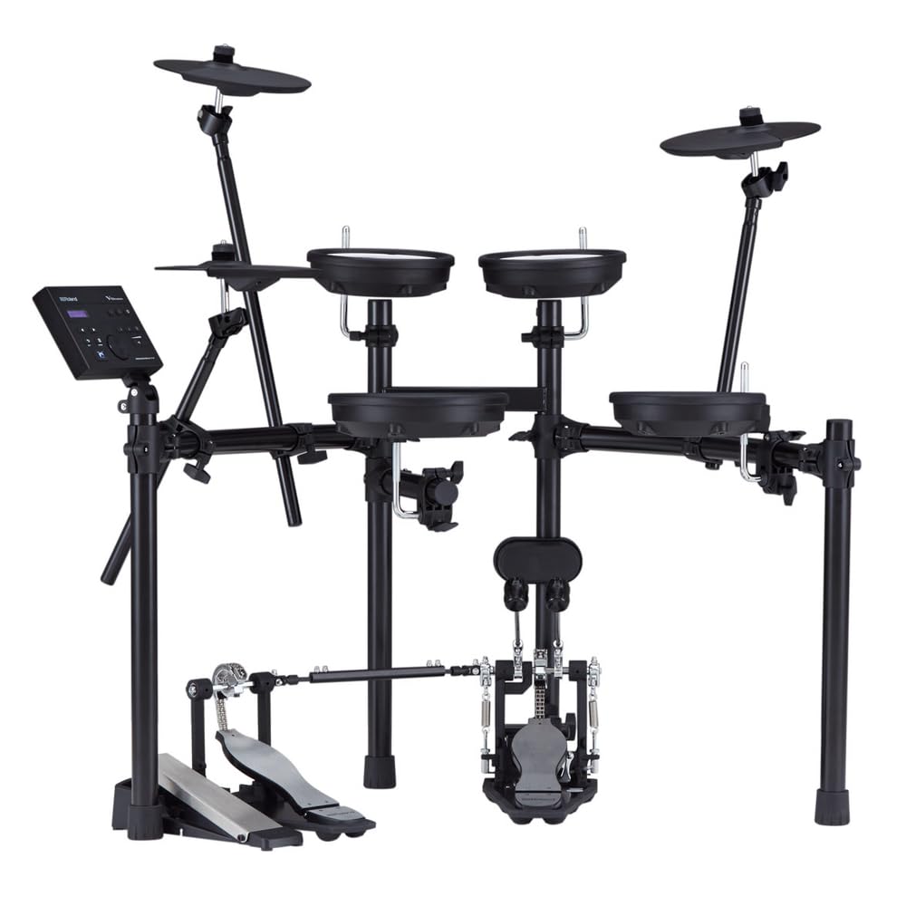 Roland Kit de V-Drums electrónico TD-07DMK – Mítico parche de malla de doble capa con expresión y ejecución superiores – con Bluetooth – USB para grabar audio y datos MIDI