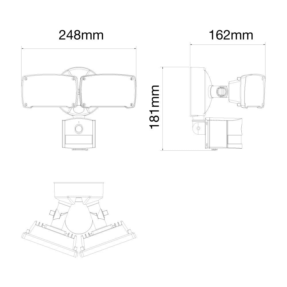 V-TAC W LED Faro con Sensor Wifi Cámara Blanco
