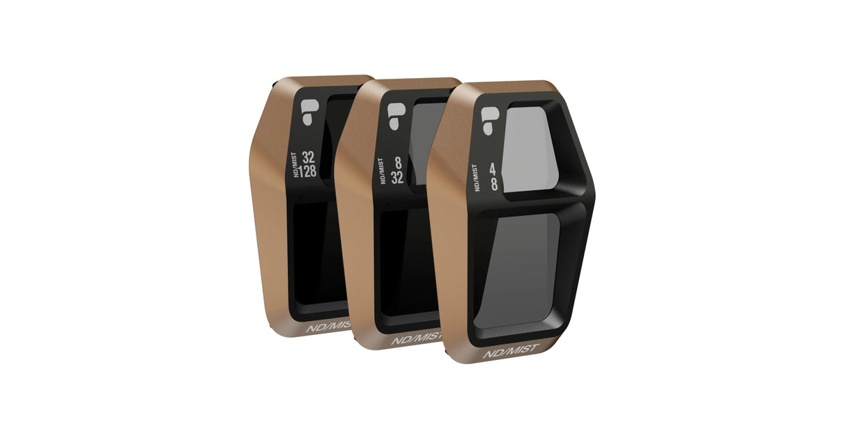 PolarPro - dji Air 3S - Colección Shutter - Juego de filtros para Drones - Filtros ND + Black Mist - Incluye filtros ND8, ND32 y ND128