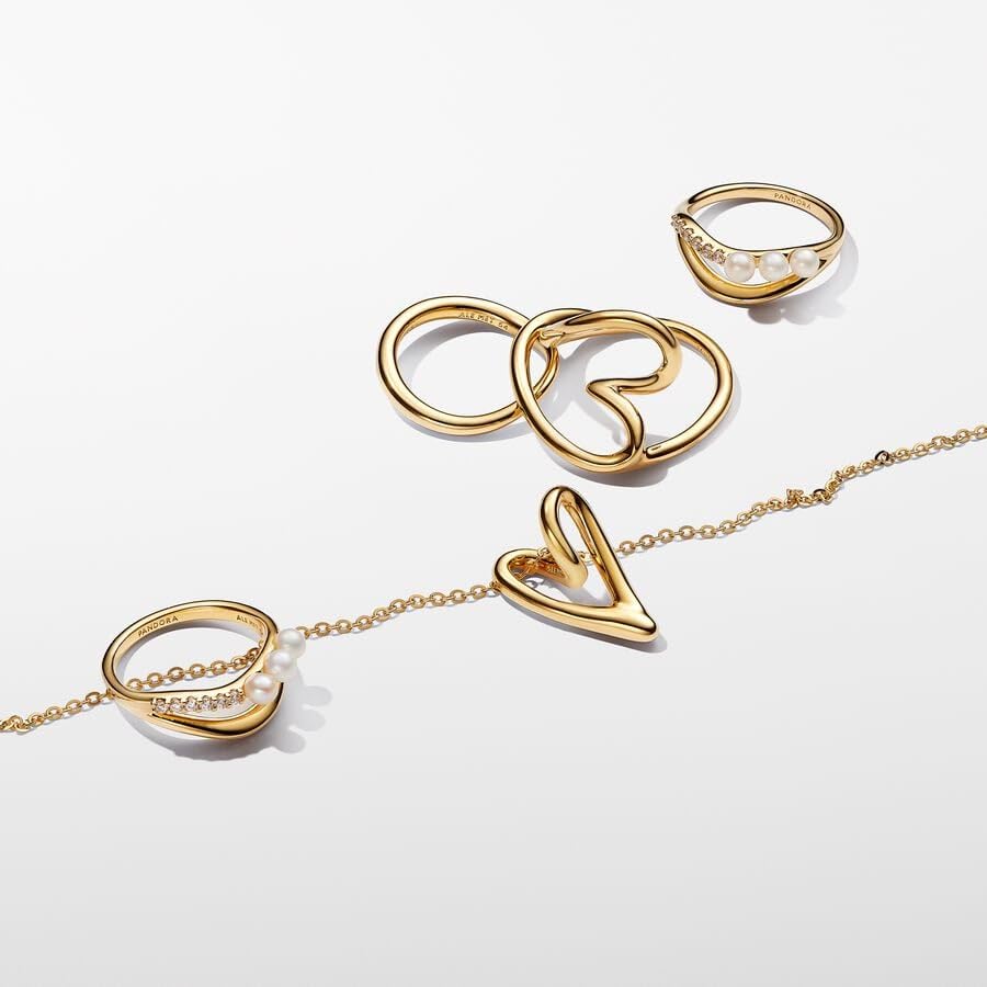 PANDORA Essence Collares chapados en oro de 14 quilates, talla 70