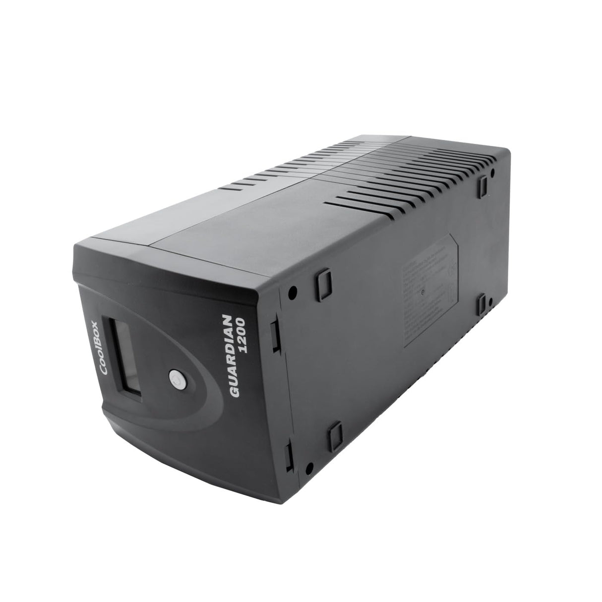 CoolBox GUARDIAN3 SAI 1200VA Sistema de Alimentación Ininterrumpida UPS 1200A/720W con Pantalla LCD, Alarmas Indicadoras, 4 Tomas Schuko 1 Puerto USB, 2 Puertos RJ-45 (In & out), Software de Control
