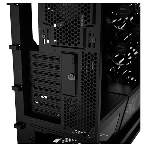 ASUS ROG Strix Helios II GX601S - Chassis EATX Gaming de Aluminio, diseño de Rejilla de Diamantes, 4 Ventiladores, gestión vertátil de Cables, Controlador ARGB, USB-C, Correas de Transporte - Negro