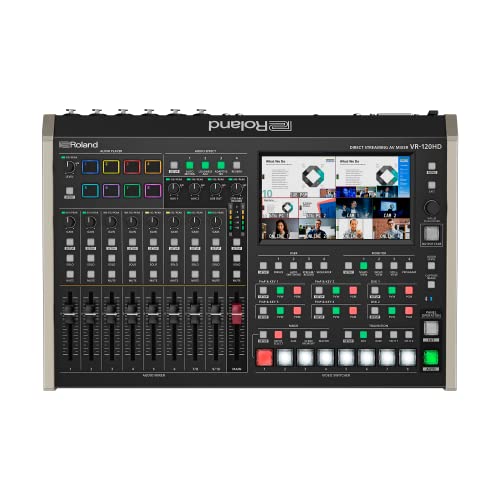 Mezclador AV para streaming directo Roland VR-120HD | Mezclador portátil profesional para eventos híbridos con un único operador | Gran automatización | Efectos avanzados | Compatibilidad con PTZ