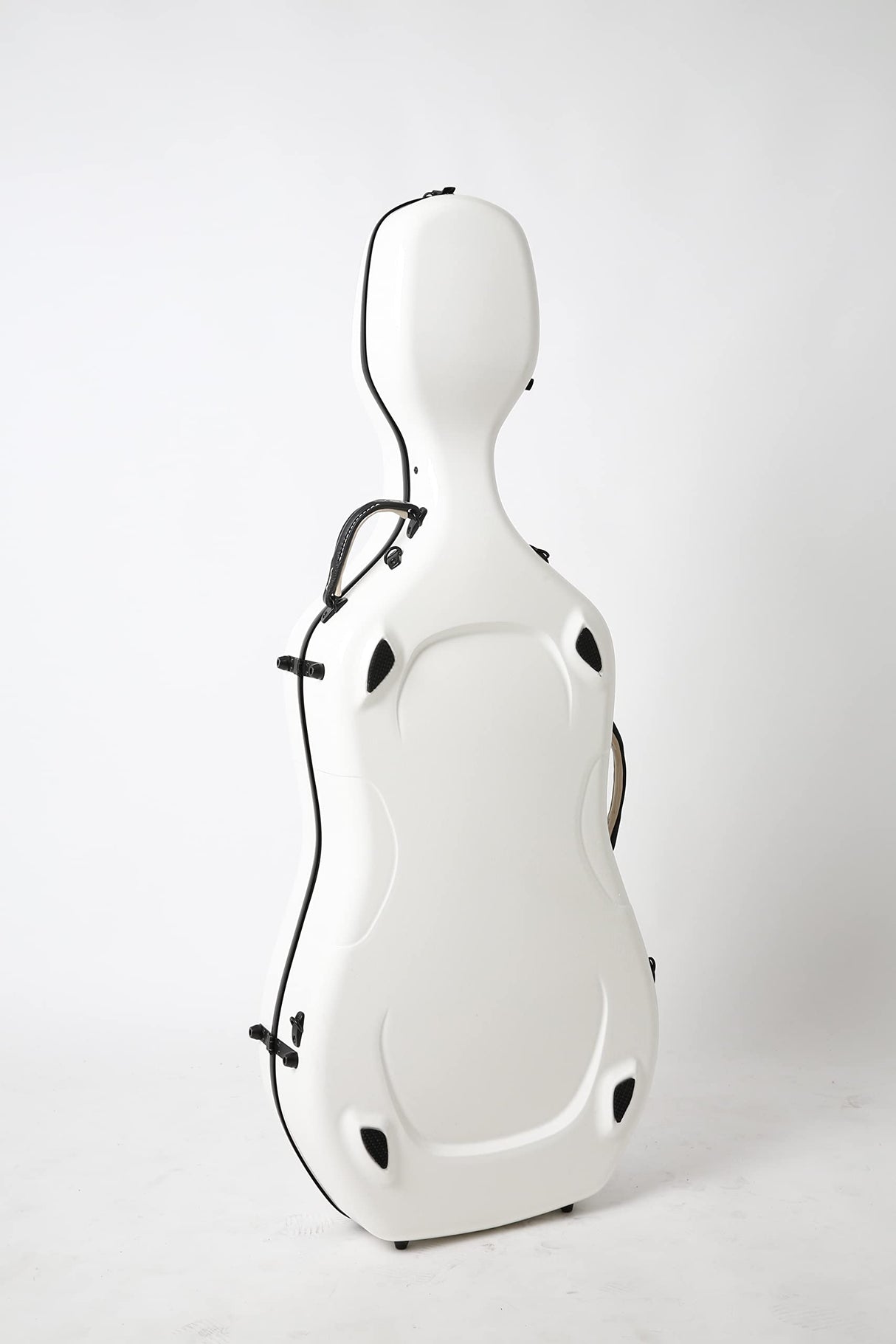 Gewa Estuche Cello Air 3.9 Blanco/Burdeos Made in Germany, Extremadamente resistente a la rotura, EL mejor ratio de aisamiento