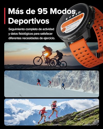SUUNTO Vertical Reloj Deportivo - Smartwatch GPS, GPS de Doble Frecuencia, Mapas sin Conexión Gratuitos, Autonomía de hasta 50 Días, Carcasa Resistente Militarmente, Resistente al Agua hasta 100m