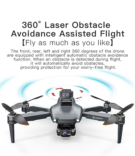 LUXWALLET Chopper X Dodge - 21.6KM/h Drone - WiFi GPS 1080P Full HD Drone – Laser Obstacle Avoidance - EIS Stabilisator - 1200 Meter Afstand + 2X Accu