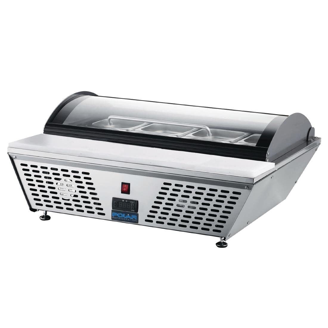 Polar GL178 refrigerado Prep contador con tabla de cortar