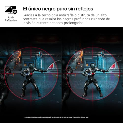 LG 32GS95UV-B.AEU - Monitor Ultragear Gaming, 32", Pantalla OLED, 3840x2160, 0,03ms, Dual Mode (240/480 Hz), G-Sync, FreeSync Premium Pro, Antideslumbrante, Curvatura Óptima, Tecnología MLA+, Negro