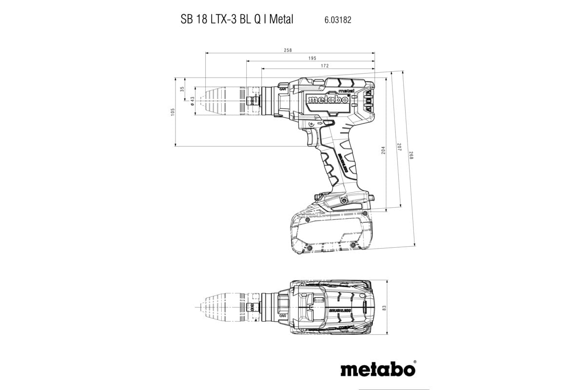 SB 18 LTX-3 BL Q I Metal*Ak.-SchlagbTV00