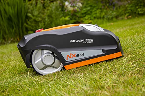 YARD FORCE Robot cortacésped NX100i de hasta 1000 m². Robot cortacésped autopropulsado con control por aplicación, sensor iRadar, programación multizona, panel de control LCD con teclado numérico.