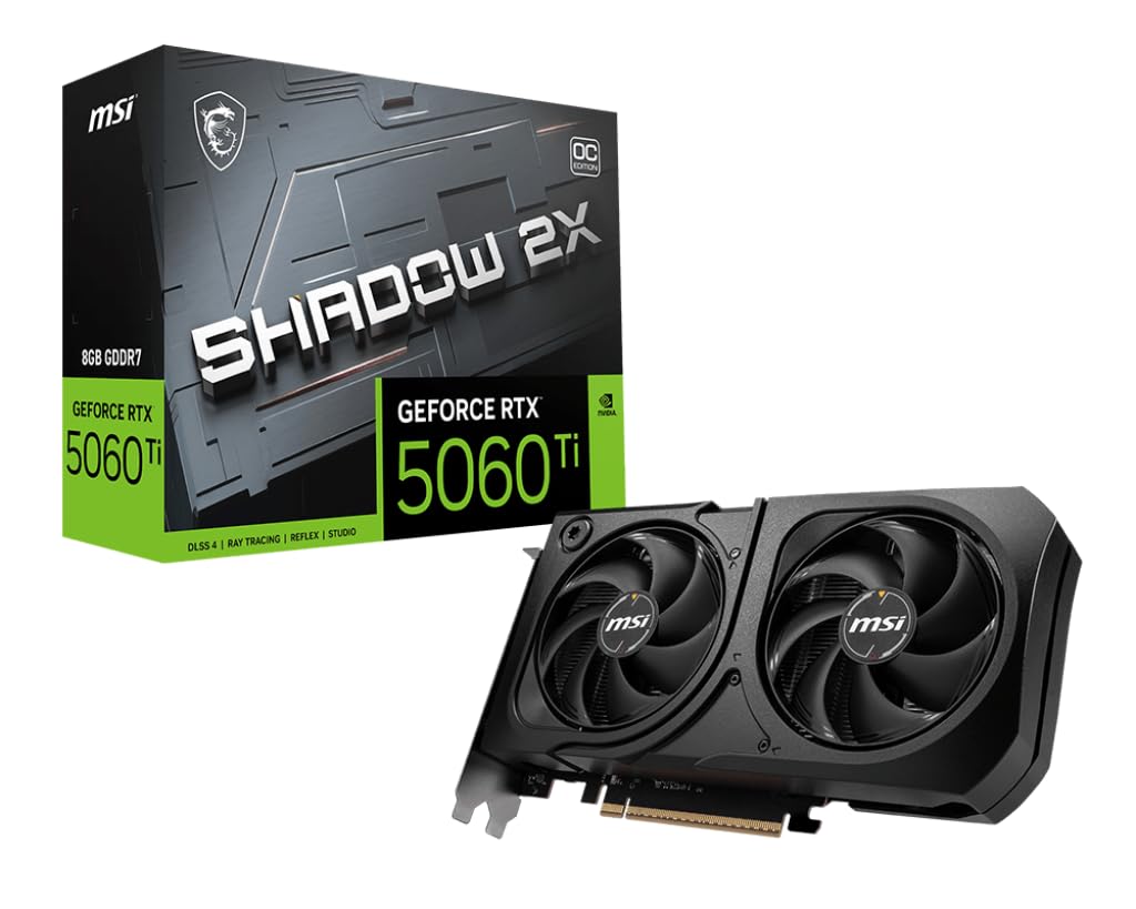 MSI GeForce RTX 5060 Ti 8G Shadow 2X OC Plus - Tarjeta gráfica