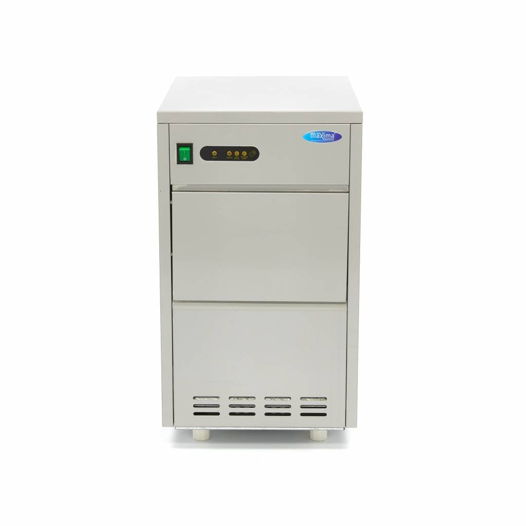 Máquina de cubitos de hielo con espacio de almacenamiento de 5 KG - 24 KG de cubitos de hielo por día - Catering - Máquina de cubitos de hielo de acero inoxidable