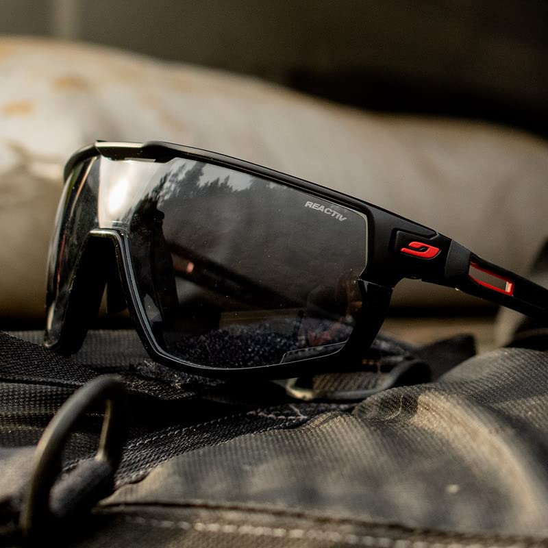 Julbo Rush Gafas DE Sol, Mate Negro/Shiny Negro, L Unisex Adulto