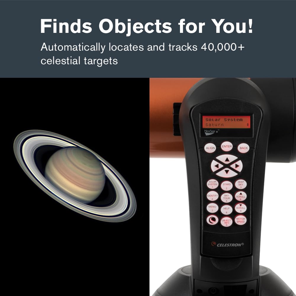 Celestron 11068 NexStar 6SE Telescopio computaricado Schmidt-Cassegrain con Montaje Totalmente automatizado, tecnología SkyAlign y Revestimiento XLT, Negro/Naranja