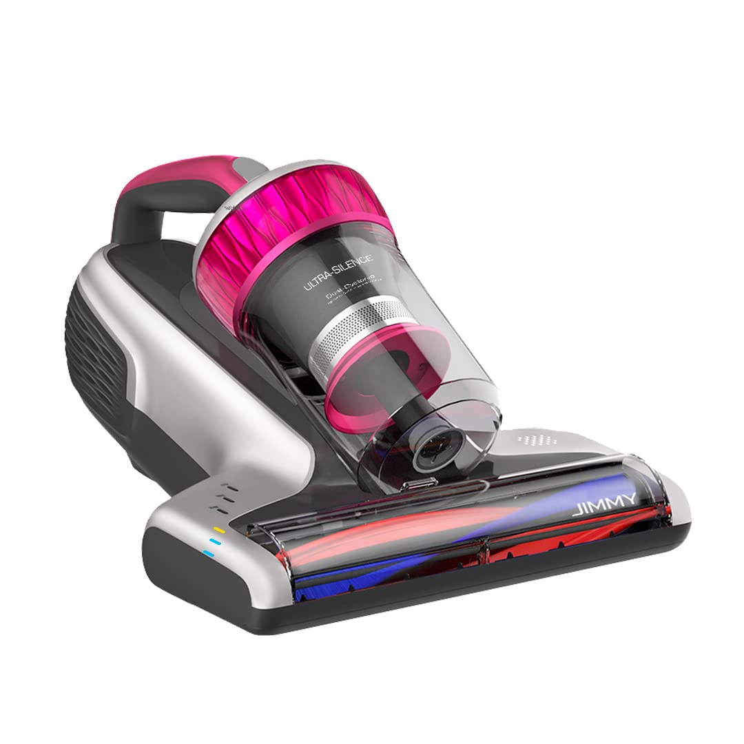 Jimmy WB73 Aspirador portátil antiácaros con batería de 600 W, con esterilización UV y ultrasonidos, Sensor Inteligente de Suciedad, Sistema de filtración Dual-Cyclonic y Certificado de Calidad