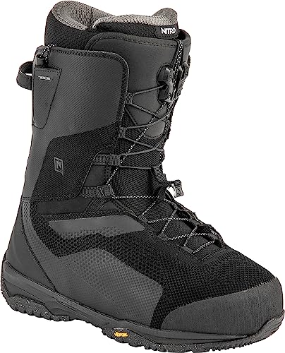 Nitro Skylab TLS '23 Splitboardboot All Mountain Freeride Premium Sistema de Cordones rápidos para Barcos Snowboard, Hombres, Negro auténtico, MP 26.0 // EU 40 // US 8
