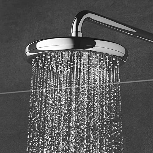 GROHE QuickFix Precision Trend - Set de ducha para instalación final, tecnología de control ecológico, ducha mural de 210 mm, cromado, ref. 34733002