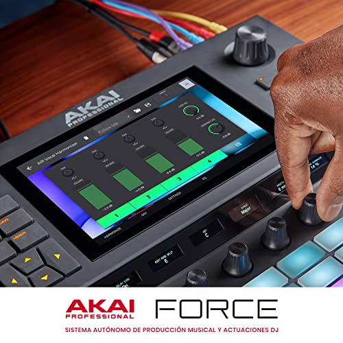 AKAI Professional FORCE – Sistema autónomo de producción musical, secuenciador MIDI y motores de sintetizador, muestreo MPC y lanzamiento de clips estilo Ableton
