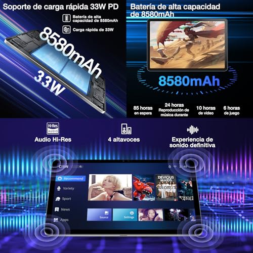 Doogee T30 Pro 15GB(8GB+7GB)/256GB Gris - Tablet Marca