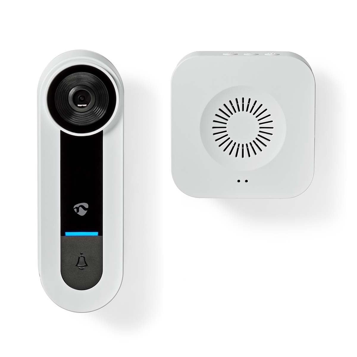 NEDIS SmartLife Video-T✰rsprechanlage | Wi-Fi | Netzstromversorgung | 1536 x 1536 | Cloud Storage (Opcional) / microSD (no enthalten) / Onvif | IP65 | mit Bewegungssensor | Weiss
