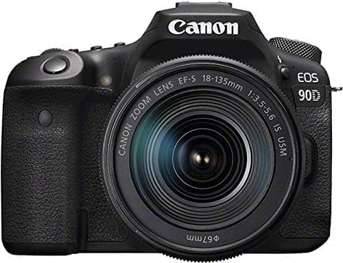 Canon EOS 90D - Cámara Réflex de 32.5 MP (Sensor APS-C, 45 Puntos AF, Disparos de 10fps, EOS Movie 4k+Full HD, Wi-fi, Bluetooth) Negro - Kit Cuerpo con Objetivo EF-S 18-135mm f/3.5-5.6 IS USM