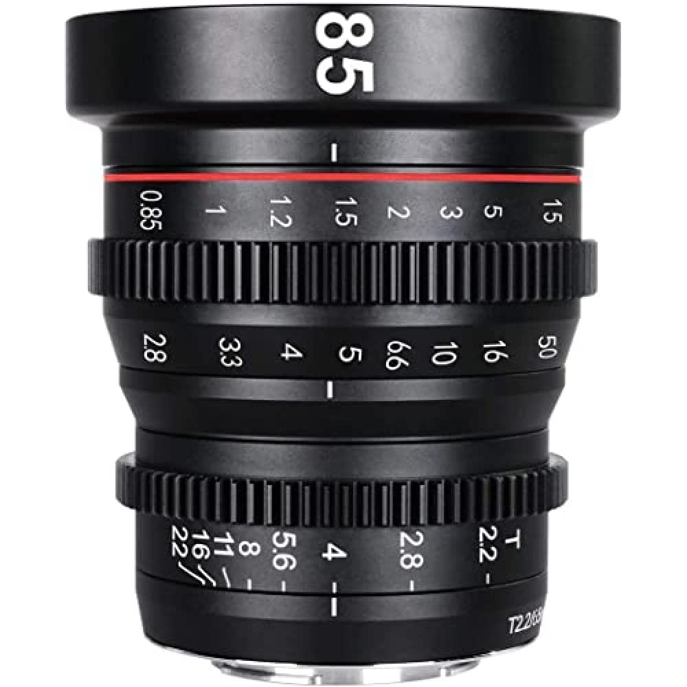 Meike 85 mm T2.2 Lente cinama/Lente de película, Adecuada para grabaciones de películas de Alta resolución en 4k, Fuji-X Mount