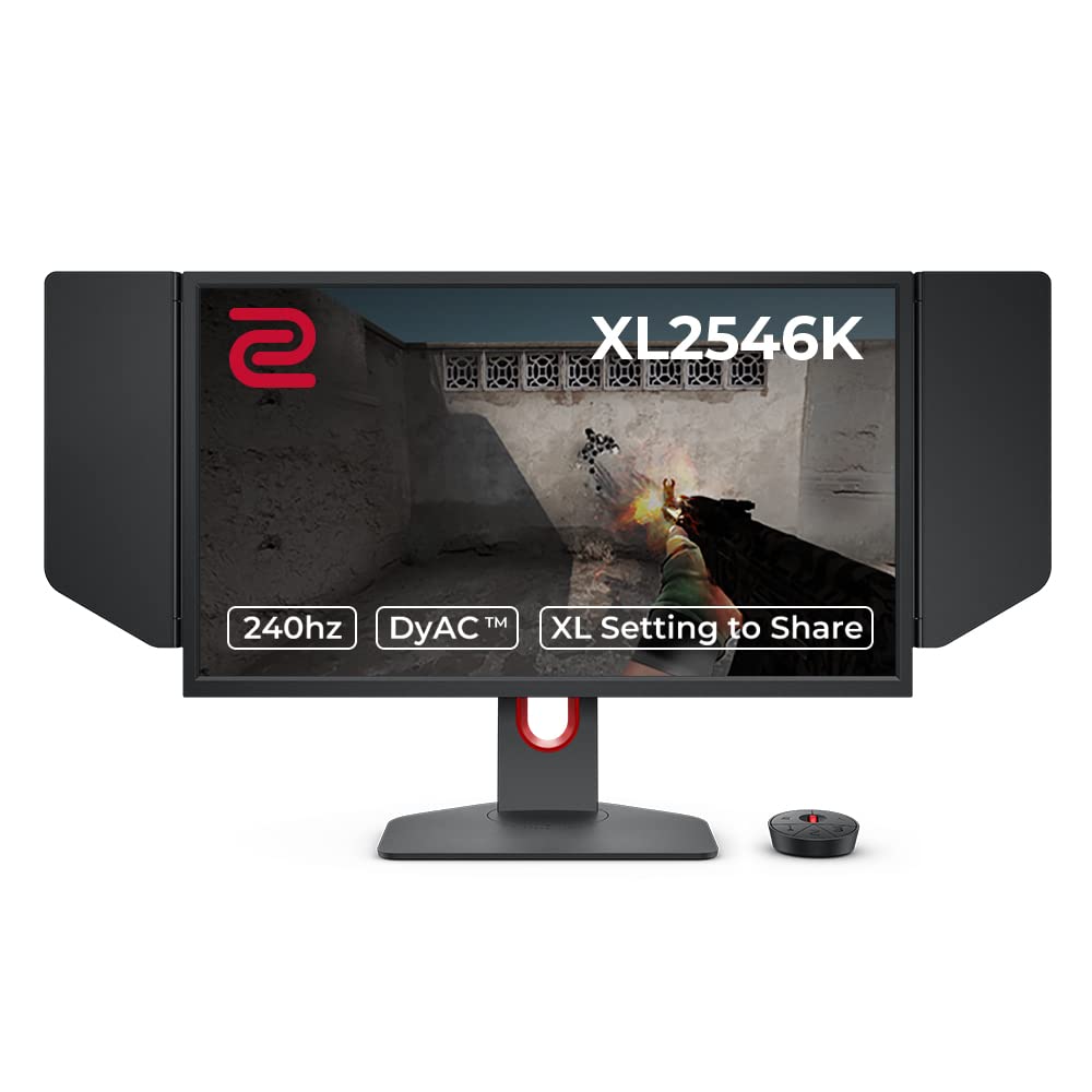 BenQ ZOWIE XL2546K Monitor Gaming (24,5 pulgadas, FHD 1080p, 240 Hz, 0.5ms, DyAc+, XL Setting to Share, S switch, Capucha de protección)