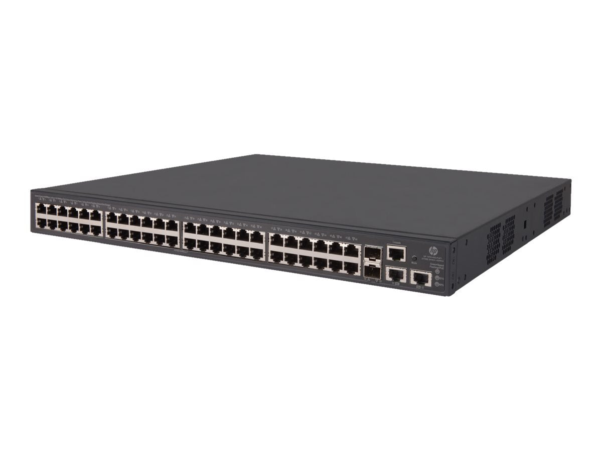 Hewlett Packard Enterprise JG963A switch - Switch de red (Gestionado, Gigabit Ethernet (10/100/1000), 176 Gbit/s, 130,9 Mpps, Negro, 1024 MB)