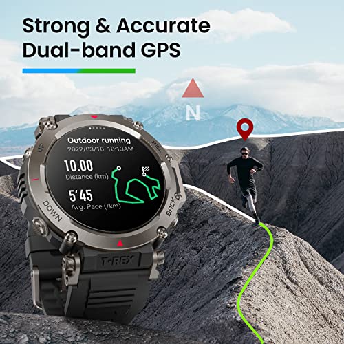 Amazfit T-Rex Ultra 47mm SmartWatch Reloj Deportivo Premium Multideporte con GPS Navegación en Tiempo Real Ejercicio de Fuerza 160+ Modos Deportivos Frecuencia cardíaca Monitoreo SpO2