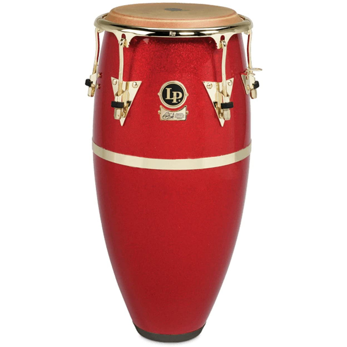 Latin Percussion Conga Galaxy Fiberglass Quinto 11" LP808X-ARG, Arena Rojo Destello, Hardware dorado